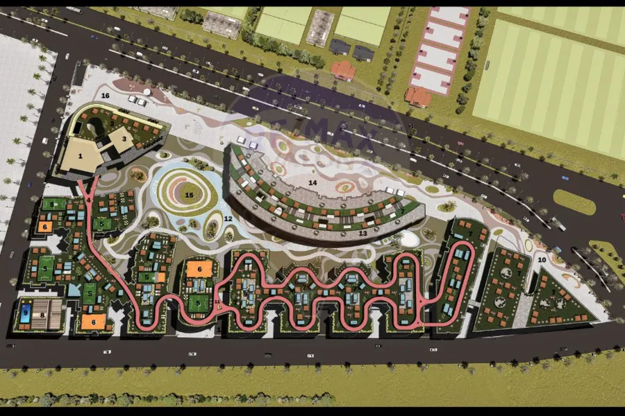 شقة للبيع 152م سموحة (كومباوند سكاي لاين)