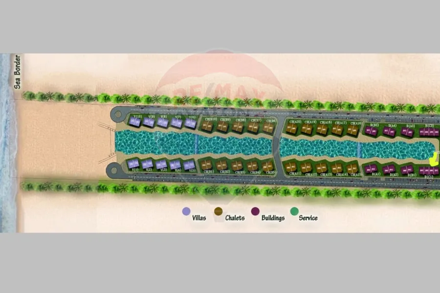شقة أرضي بجاردن للبيع فيو بحر (قرية أريبا) كيلو 90 علي البحر مباشرة - 90 م + 44 م جاردن - 1,500,000 ج (مقدم + اوفر)