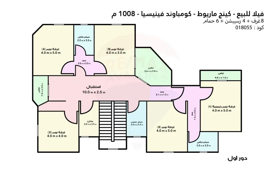 Villa registered blue contract for sale king Mariout El Kafoury Main road (Venesia Compound)1008m