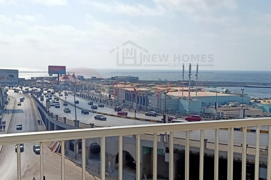 Furnished Apartment for Rent 130 m Mostafa Kamel  (Directly on the sea-Officers buildings-Investment buildings)