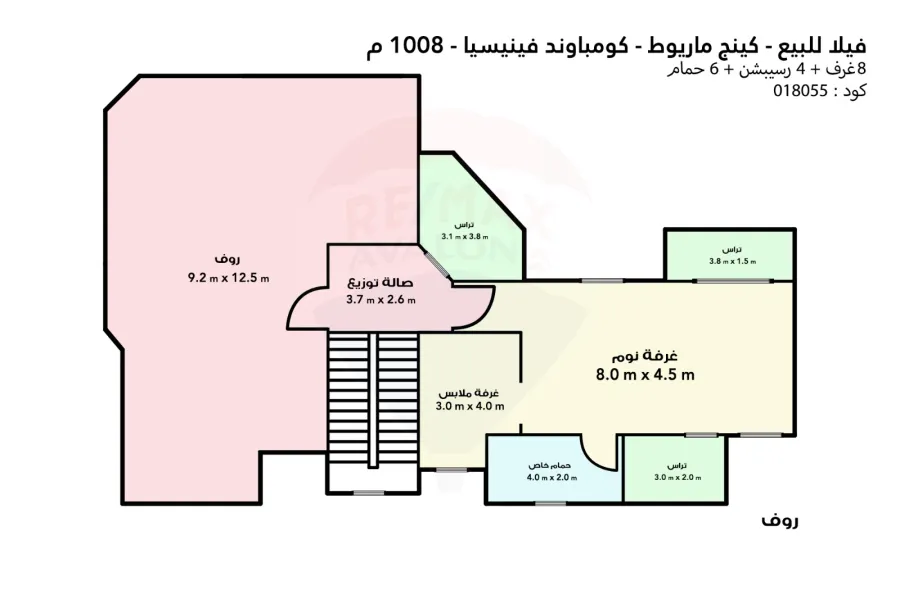 Villa registered blue contract for sale king Mariout El Kafoury Main road (Venesia Compound)1008m