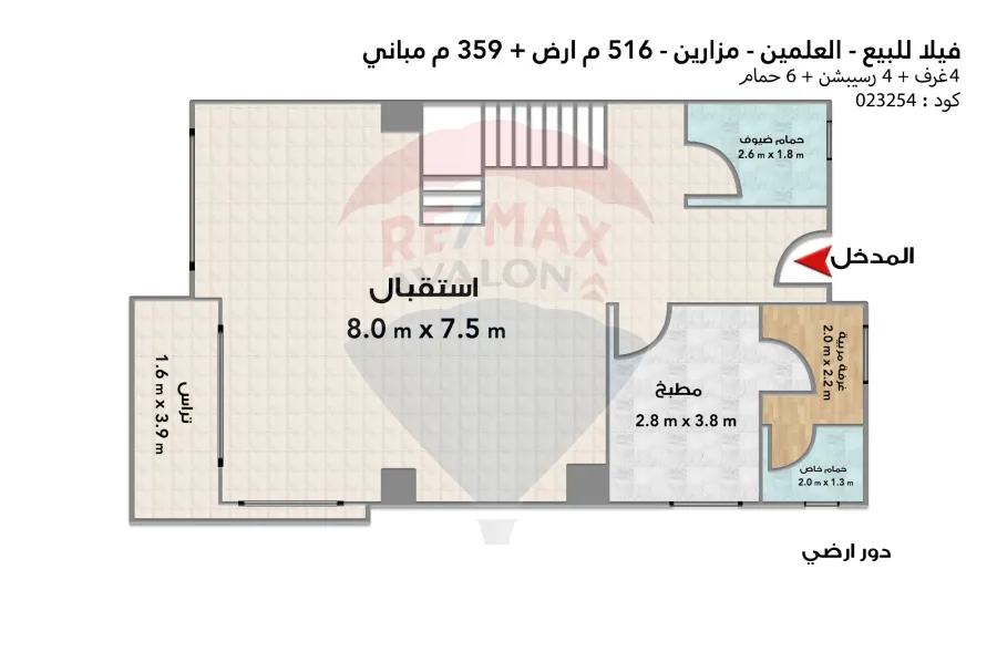 فيلا ستاند الون للبيع (مزارين - العلمين الجديدة) 516 م