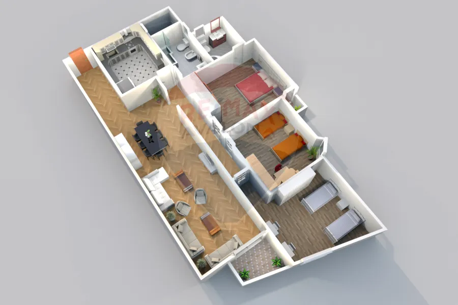 Apartment For Sale 166 m Smouha (East tower Compound - Ryada St)