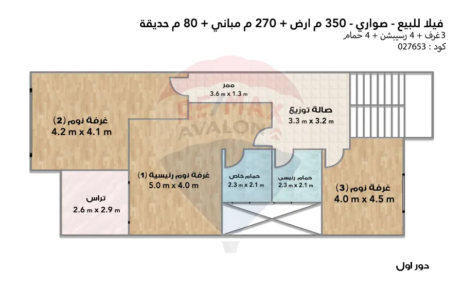 Townhouse Villa 350 m for sale Sawary (Saudi Egyptian)