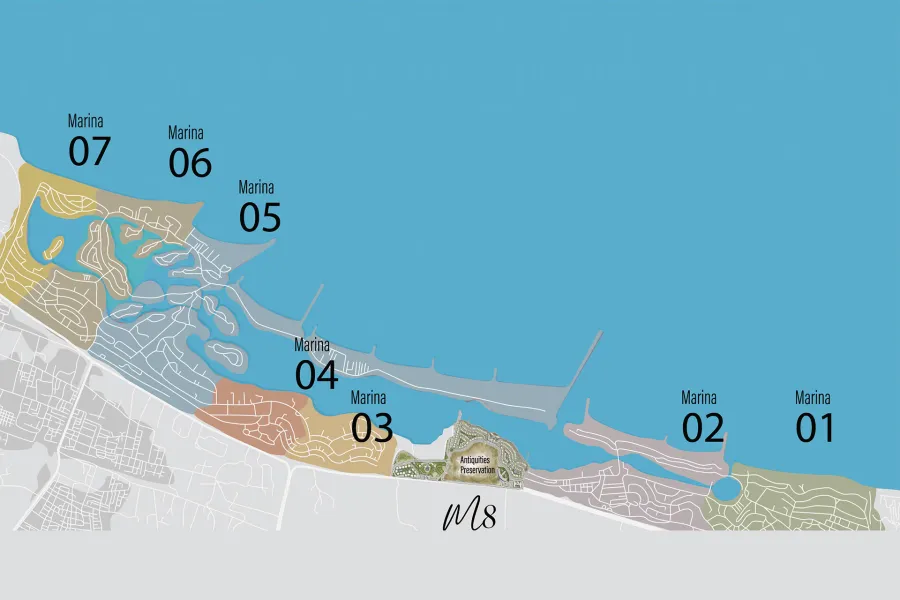 تاون هاوس كورنر للبيع 275 م ( مارينا 8 - العلمين )
