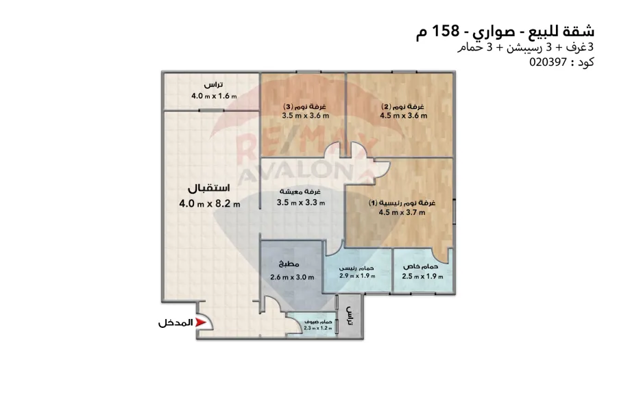 Apartment for sale 158 m Sawary (Investors District)