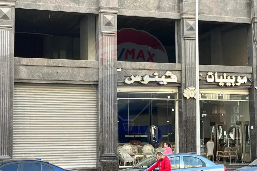 Shop + Mezan for rent 70 m + 350 m Smouha (Fawzy Moaaz st.)