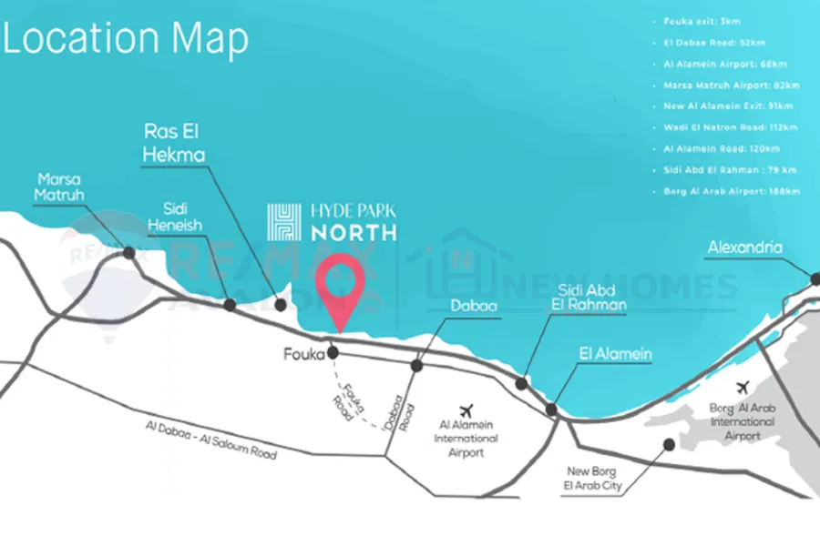 شاليه بروف للبيع (سي شور - راس الحكمة) 67 م + روف 20 م