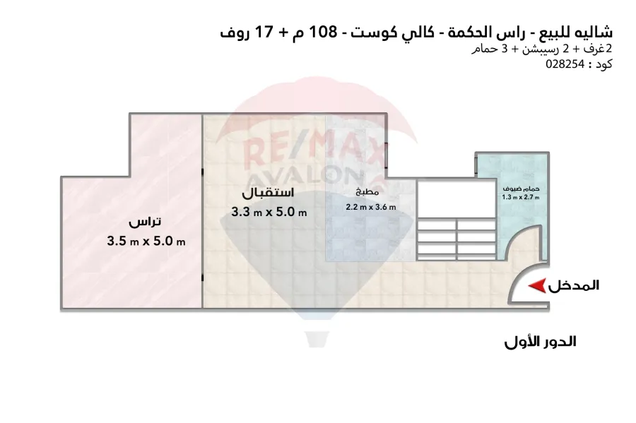 Penthouse for sale (Kali Coast - Ras El Hekma) 108 m
