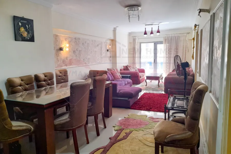 شقة للإيجار المفروش  156م سيدى بشر بحرى فيو البحر بجوار فندق رمادا 