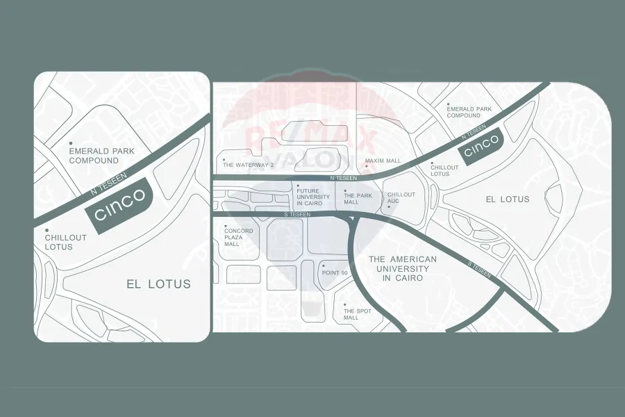 Administrative office for sale 60 m New Cairo (Fifth Settlement - Cinco Mall)