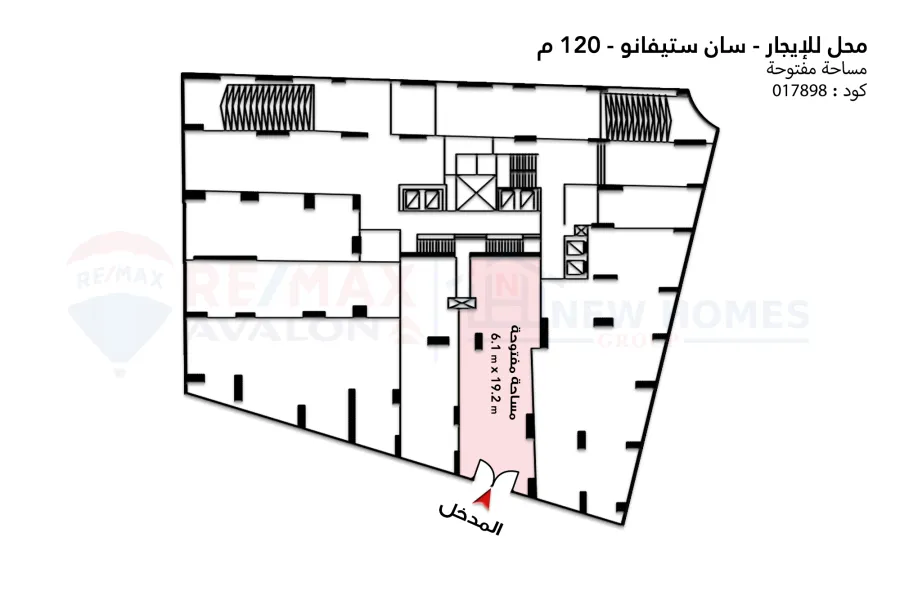 محل للإيجار 120 م سان ستيفانو (على الترام)