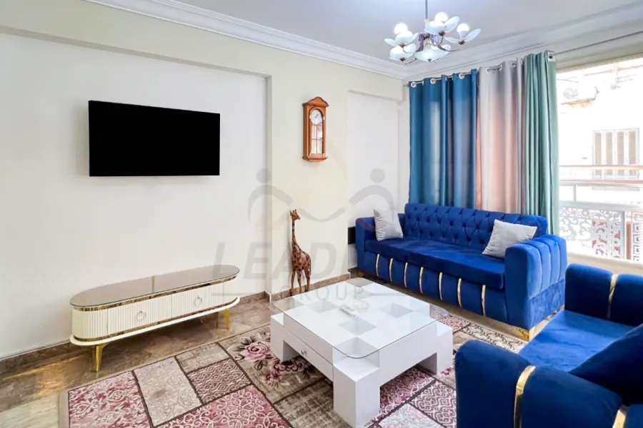 شقة للايجار المفروش 145 م سموحه (خطوات من نادى سموحة)