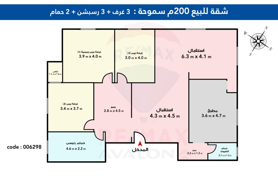 Apartment for sale 200 m Smouha (behind victor amanouil squ.)