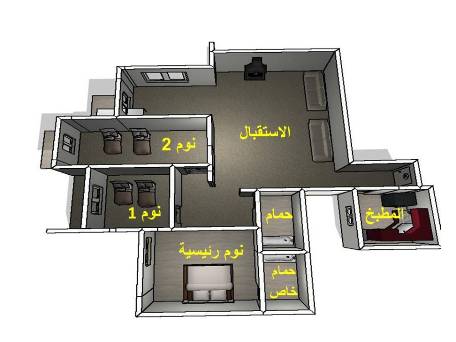 شقة للبيع 220م  سموحة (عمارات كيروسيز سموحة - خطوات من ش فوزي معاذ) اول سكن - نصف تشطيب