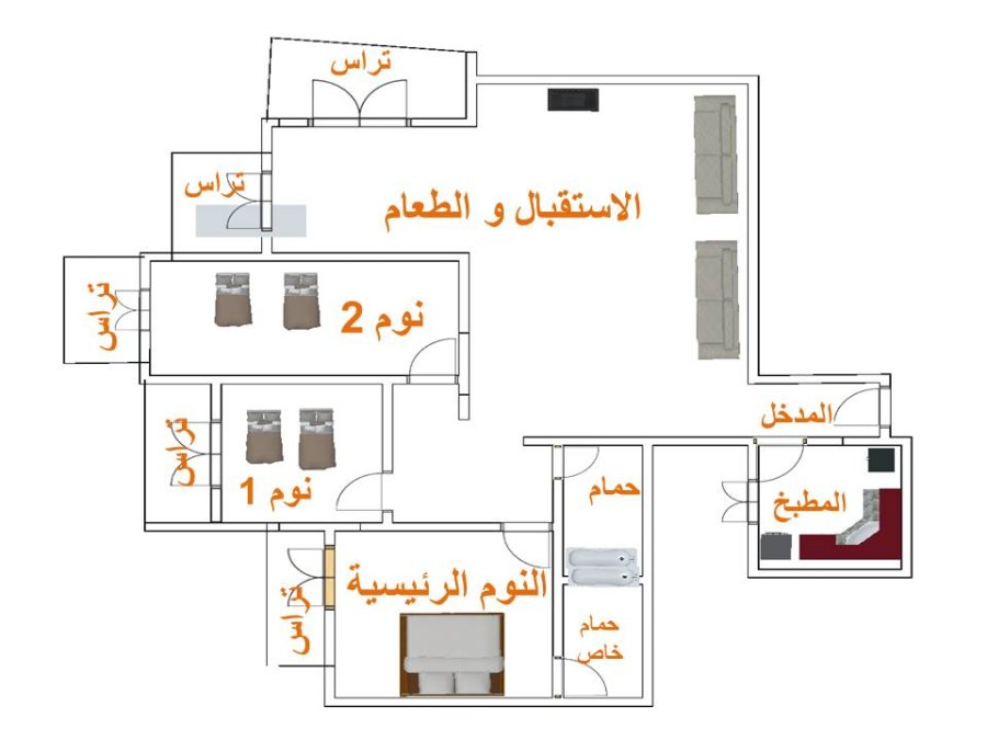 شقة للبيع 220م  سموحة (عمارات كيروسيز سموحة - خطوات من ش فوزي معاذ) اول سكن - نصف تشطيب