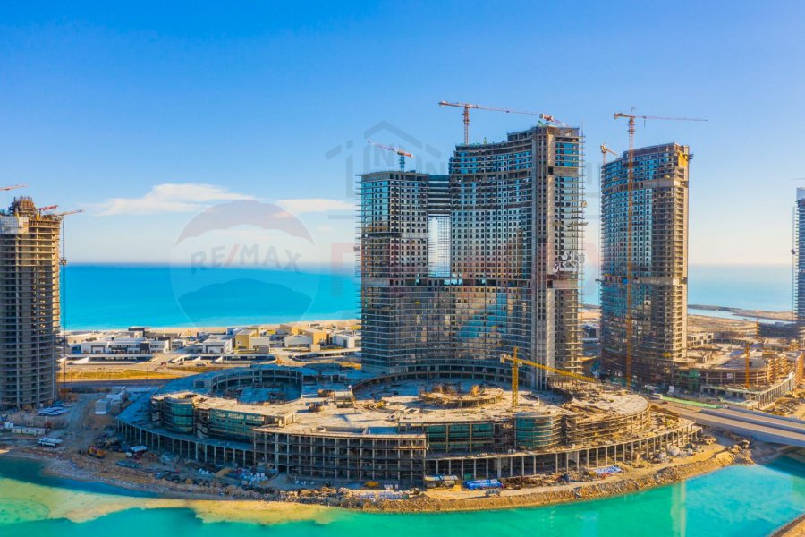 Apartment for sale 84 m in New Alamein (the Gate towers - El Alamein City Edge Towers) - sea and lake view