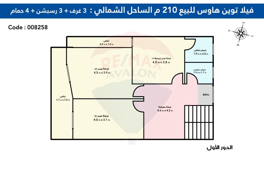 Villa Twin House for sale 255 m North Coast (Sidi Abdel Rahman - Marseilia Beach 4)