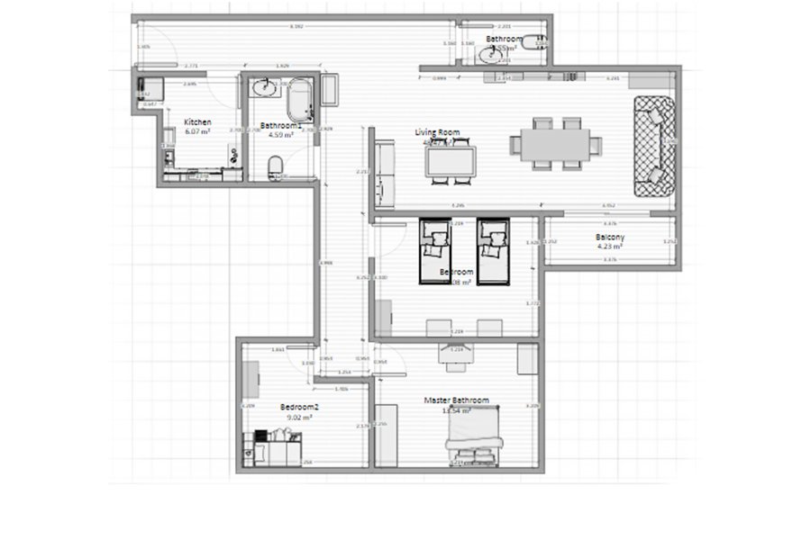 Apartment for sale 130 m New Smouha ( Smouha Elegance Towers )