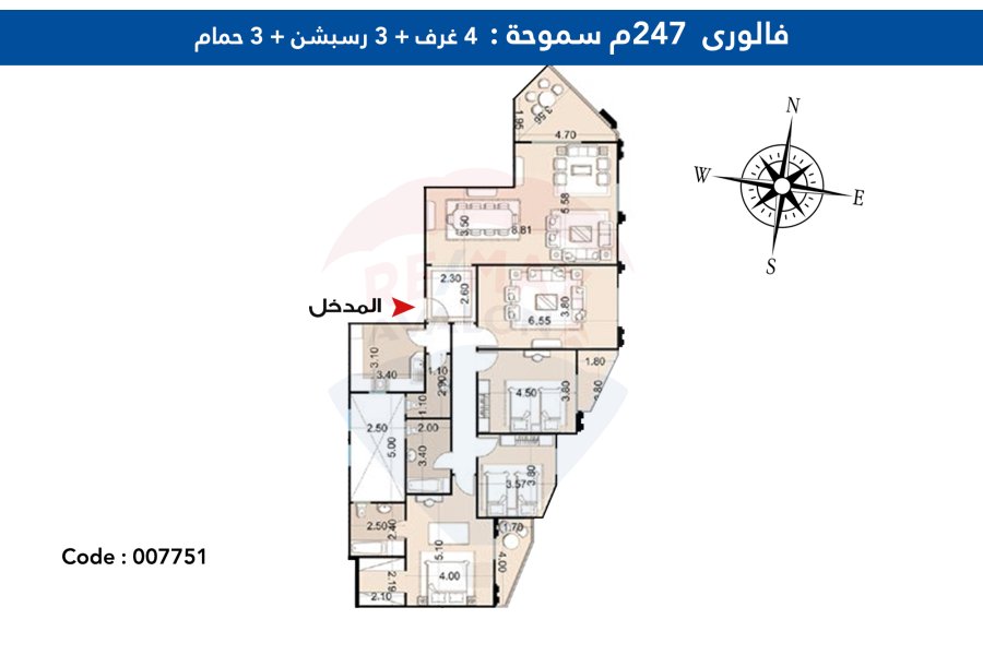 Apartment + Garage for Sale 247 m Smouha (Valory Antoniadis)