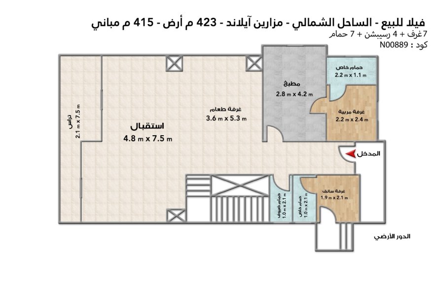 Stand alone villa for Sale (Mazarine Island - New Alamein) 423 m