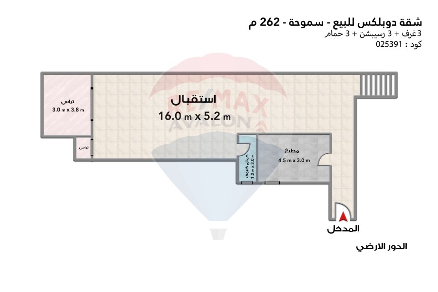 Duplex apartment for sale 262 m Smouha (Grand View)