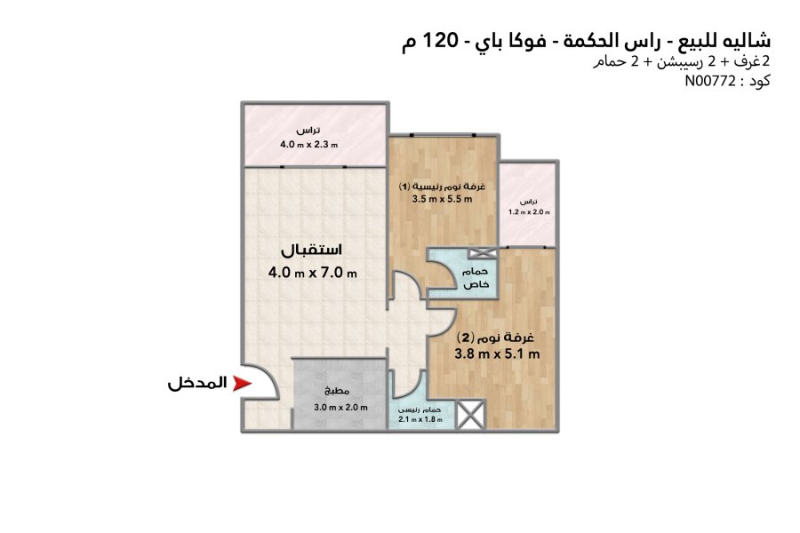 Hotel Chalet for sale (Fouka Bay - Ras El Hekma) 120 m