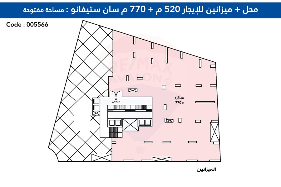 Shop 520 m + Mezzanine 770 m for Rent San Stefano (directly on the tram)
