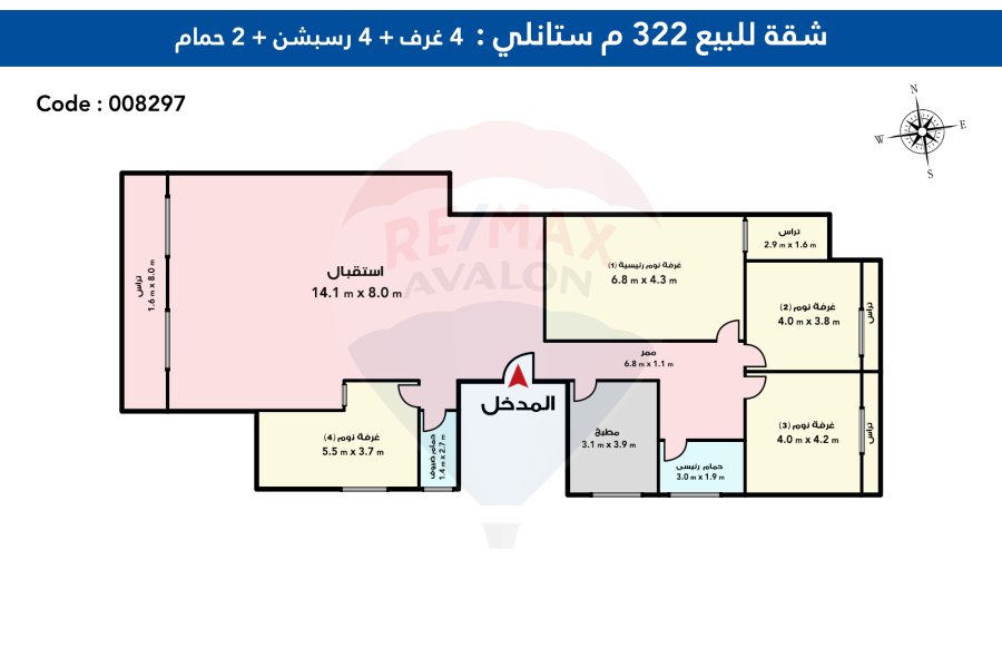 Apartment for sale 322 m Stanly (Directly on the sea)