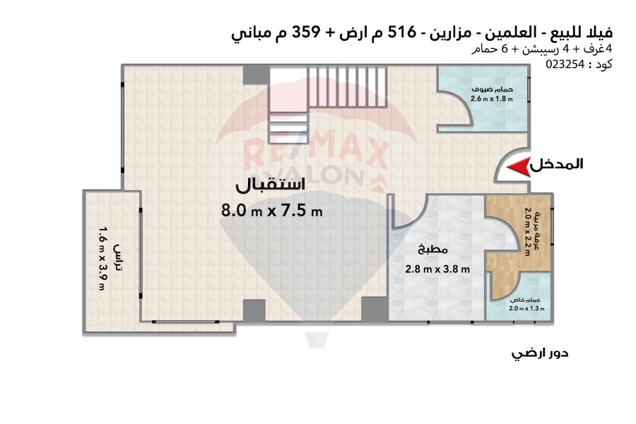 Stand alone villa for sale (Mazarine - New Alamein) 516 m