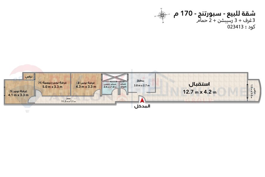 Apartment for 170 m Sporting (Directly on the tram)