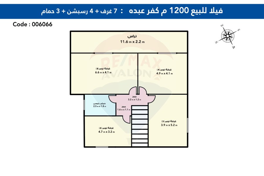 فيلا للبيع 1200 م كفر عبدو - ( خطوات من المركز الثقافى البريطانى )