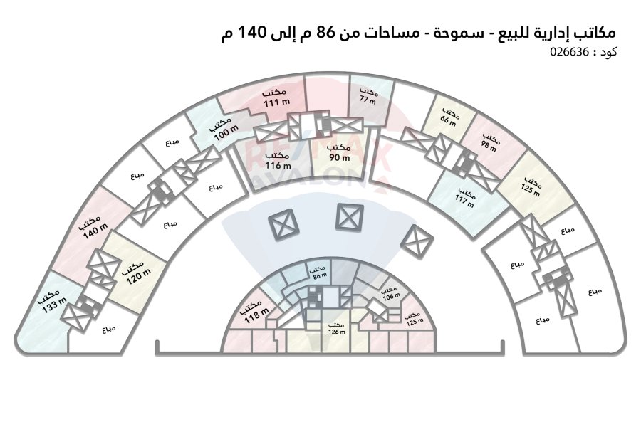 Administrative offices for sale in Smouha (Green Plaza area)