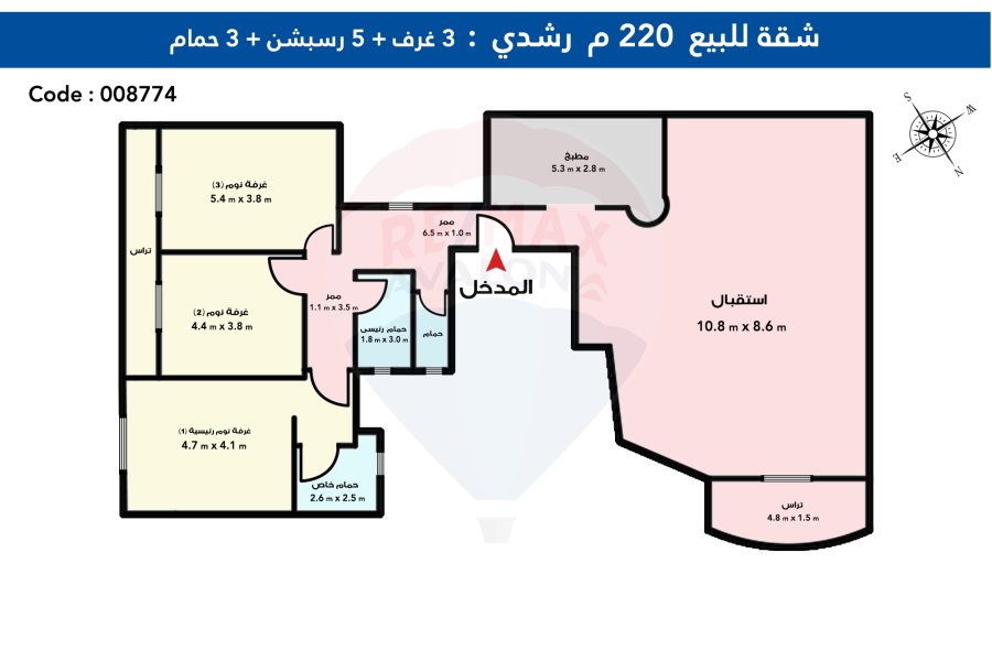 Apartment for sale 220 m Roshdy (Abu Qir Street directly)